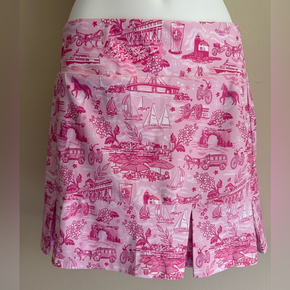 Katherine Way Scottsdale 15” pleated Women's golf Skort in Small‎ pink pony - Picture 1 of 14